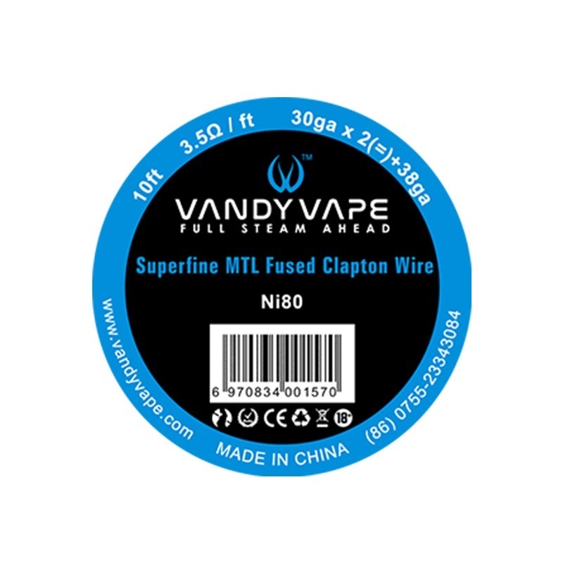 Picture of Vandy Vape Superfine MTL Fused Clapton Vape Wires Ni80 30GA*2+38GA