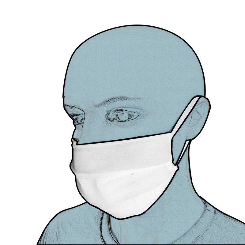 Picture of Protective Fabric Face Mask White