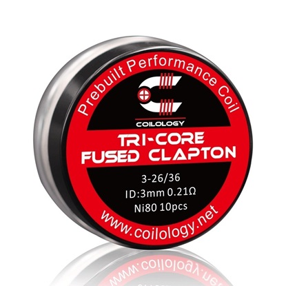 Picture of Coilology Tri-core Fused Clapton Prebuilt Coil NI80 0.21ohm 10pcs