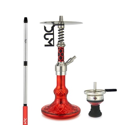 Picture of DUM Shisha Hydraulique SS25 Silver-Red 49cm