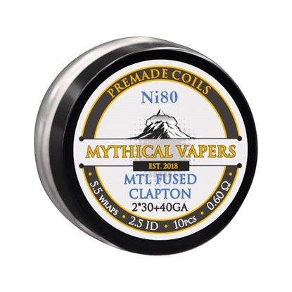 Picture of Mythical Vapers Premade Coils MTL Fused Clapton Ni80 0.6ohm