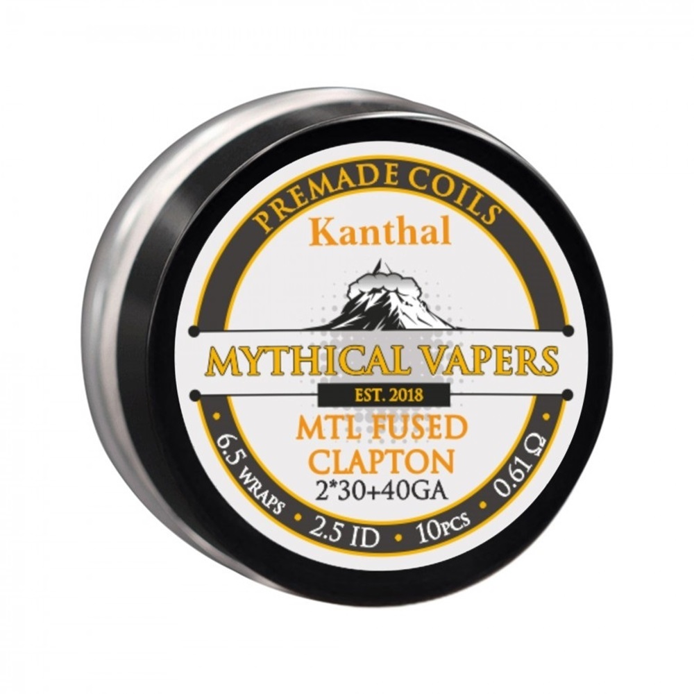 Picture of Mythical Vapers Premade Coils MTL Fused Clapton Kanthal A1 0.61ohm