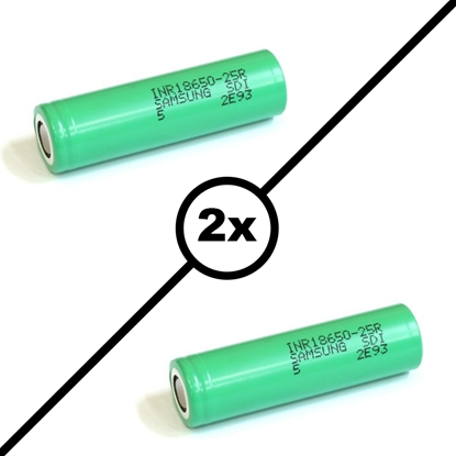 Picture of Samsung INR 18650-25R 20A 2500mAh(2 pcs)
