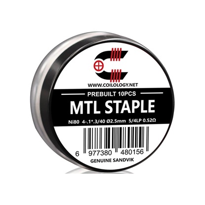 Picture of Coilology MTL Staple Coil SANDVIK Ni80 0.52ohm 10pcs