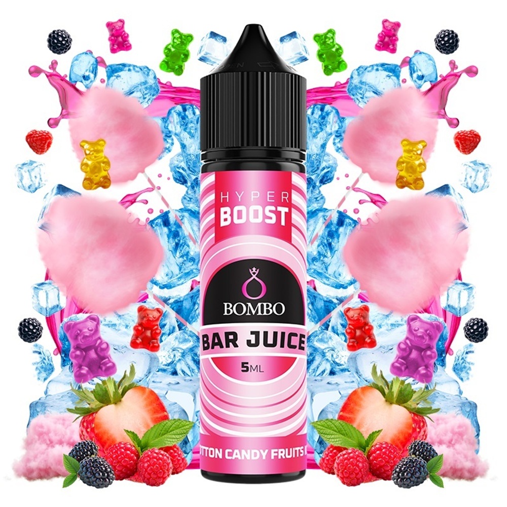 Picture of Bombo Bar Juice Hyper Boost Cotton Candy Fruits Ice 5ml/60ml