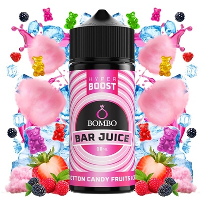 Picture of Bombo Bar Juice Hyper Boost Cotton Candy Fruits Ice 10ml/120ml