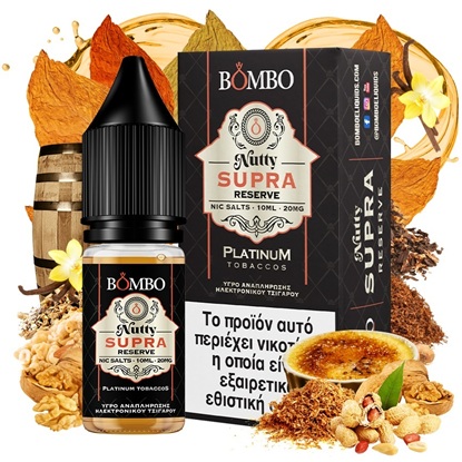 Picture of Bombo Platinum Tobaccos Nutty Supra Reserve Salt 20mg 10ml